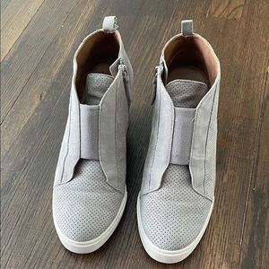 Linea Paolo Anna Wedge Perforated High-Top Sneakers